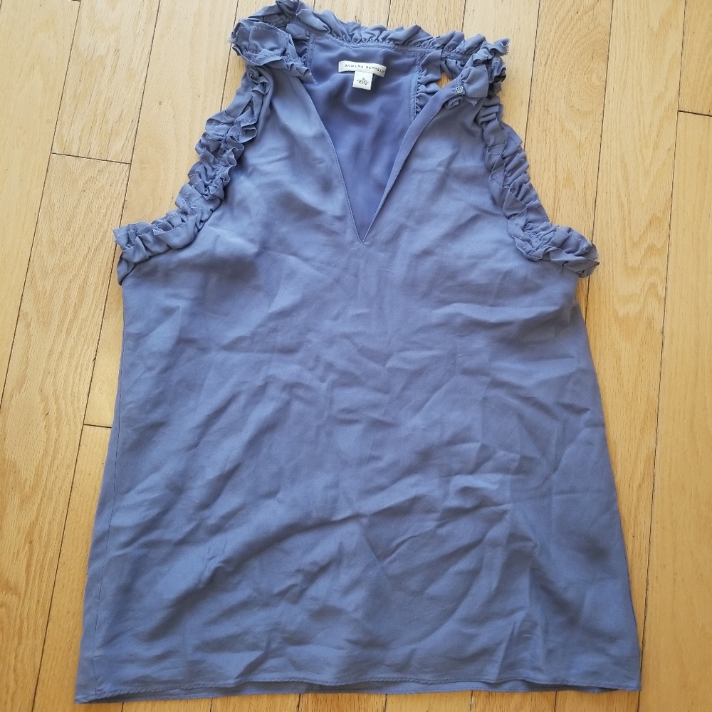 Banana Republic Raffle Halter Lined 100% Silk Sleeveless Blouse Top Size S
